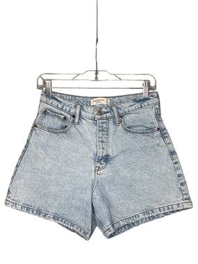Abercrombie Light Blue High-Rise Denim Shorts, Size 27/4
